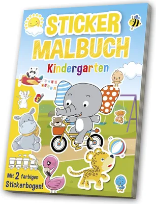 Produktbild von Mal- & Stickerbuch: Kindergarten