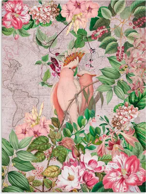 Produktbild von ARTland Wandbild Alu für Innen & Outdoor Kakadu im exotischen Tropen Garten Größe: 45x60 cm