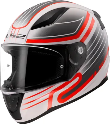 Produktbild von LS2 FF353 Rapid II Circuit Helm, weiß/schwarz/rot, L (59/60)