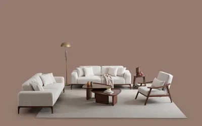 Produktbild von Sofagarnitur 3+3+1 Sitzer Wohnlandschaft Sofa Couch Polster Garnitur Sofas Leder