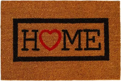 Produktbild von Kokosmatte-  Kokosmatte Home 59 x 39 cm  Türmatte Home mit Herz