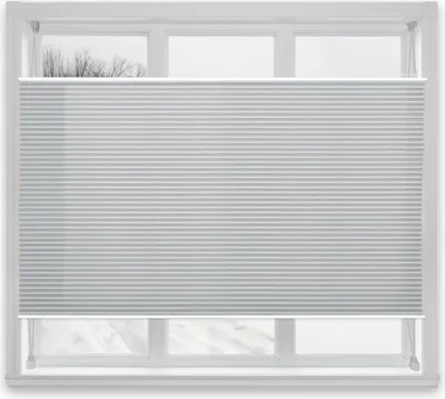 Produktbild von Plissee Faltrollo Magic moderner Sichtschutz Fensterrollo ohne Bohren Hellgrau 110x200 cm