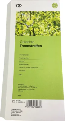 Produktbild von Soennecken Trennstreifen oeco 1412 10,5x24cm weiß 100St.