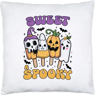 Produktbild von Sweet & Spooky Kissen Halloween Geschenkidee Süßigkeiten Kürbis Geister