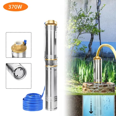Produktbild von XINZI Tiefbrunnen-Rohrpumpe 370W Edelstahl mit 20m Kabel, 4000l/h Fördermenge Tauchpumpe für Brunnen und Zisternen