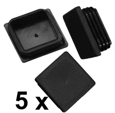 Produktbild von 5 x Lamellenstopfen Vierkantrohrstopfen 60 x 60 mm (Außen) Stopfen SCHWARZ