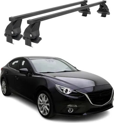 Image de Barres Transversales Menabo pour Mazda 3 2013-2018 Noir