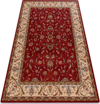 Produktbild von Wollteppich OMEGA ARIES Blumen ruby rot 300x400 cm