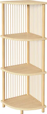 Obrázek produktu pro Rohová otevřená knihovna KORD, 4patrová, 34 × 34 × 110 cm