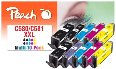 Produktbild von Peach Patrone Canon Nr.580XXL/581XXL Multi10Pack REM,KOM