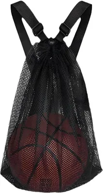 Zdjęcie produktu dla Torba sportowa na piłkę – torba do transportu piłek – plecak z ściągaczem – czarna – 50 x 38 cm – torba sportowa na zewnątrz – torba na piłkę nożną, piłkę siatkową