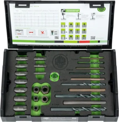 Immagine prodotto di Set di estrattori per viti 49-U-B M 5-M 16 25 pz. incl. punte HSS corrispondenti KUKKO