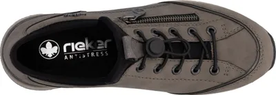 Produktbild von Rieker Damen Sneaker Reißverschluss Halbschuh Schnürung 58958, Größe:41 EU, Farbe:Grau
