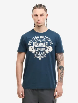 Produktbild von Lonsdale London T-Shirt Herren CATTERICK blau Streetwear 100% Baumwolle S