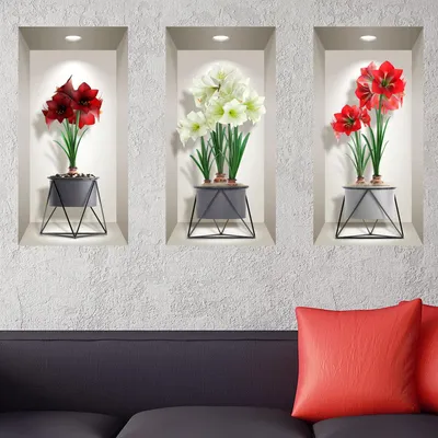 Image de Autocollant 3D en forme de fleur de lys, 60 x 90 cm
