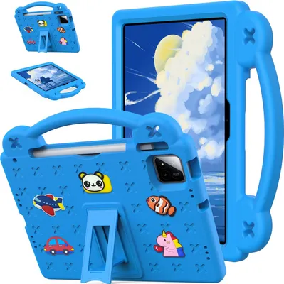 Obrázek produktu pro Ochranné pouzdro pro Xiaomi Pad 8 / Pad 8 Pro 11,2", roztomilé dětské pouzdro, odolné proti nárazům s držadlem a stojánkem Modrý