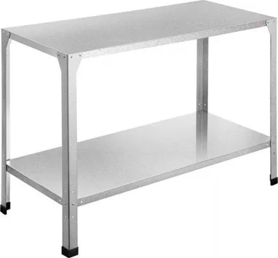 Productafbeelding van Famanu plantentafel - Draagvermogen: 20 kg - Tuintafel - Verstelbaar plank - Geschikt voor binnen- en buitengebruik