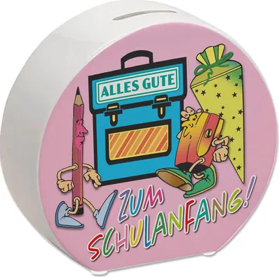 Produktbild von Alles Gute zum Schulanfang Spardose in rosa