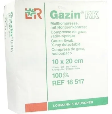 Productafbeelding van GAZIN Mullkompres. 10x20 cm, niet steriel, 12 stuks, verpakking