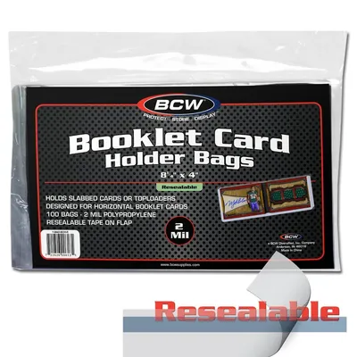 Image de BCW Booklet Card Holder Bags Resealable (100 ct.)