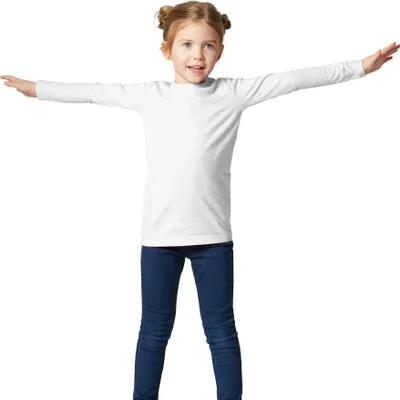 Produktbild von Langarm-Shirt Kinder - weiß, 140 (10-12 Jahre)