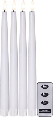 Produktbild von LED-Wachskerzen 'Flamme' lang, 4er Set