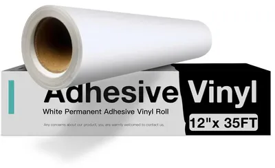 Produktbild von Vinylfolie - Selbstklebende Permanentfolie - PET - 30 x 1066 cm - Für Cricut - Mattweiß