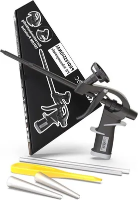 Immagine prodotto di Pistola per schiumaPoliuretanorivestita in Teflon Professional - Pistola di montaggio con rivestimento in alluminio - 1k e 2k 750ml