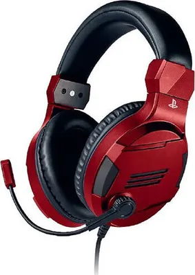 Obrázek produktu pro Bigben Interactive PS4OFHEADSETV3R, Kabel, Hraní, 370 g, Sluchátka s mikrofonem, Červená