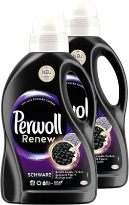 Produktbild von Perwoll Renew Schwarz 2x24 Wäschen Waschmittel Feinwaschmittel dunkle Wäsche