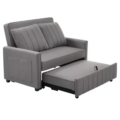 Produktbild von Merax Klappsofabett mit Schlaffunktion – Platzsparendes Sofa mit verstellbarer Rückenlehne, 180x127 cm, ideal für kleine Räume