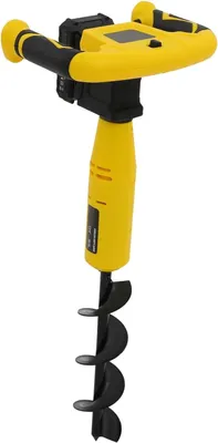 Produktbild von Akku Erdbohrer - Kabellose elektrische Lochbohrmaschine - 350 W Motor - 2000 mAh Lithium-Ionen-Akku - Erdlochbohrer für Gartenpflanzung - Gelb