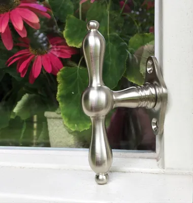 Produktbild von Fenstergriff Nickel Fensterbeschläge antik Kreuzgriff Fensterolive Nickel Olive