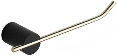 Produktbild von Mexen Aron Toilettenpapierhalter, schwarz/gold - 7088133-57