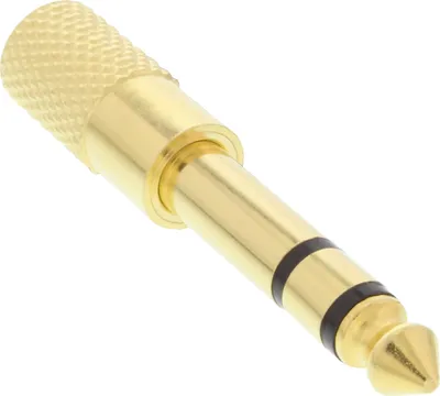 Produktbild von InLine® Audio Adapter, 6,3mm Klinke Stecker an 3,5mm Klinke Buchse, Stereo, gold