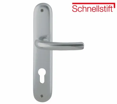 Produktbild von Hoppe Tokyo Langschildgarnitur F9 Aluminium Stahlfarbend, 1710/273P, PZ Profilzylinder