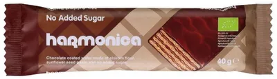 WAFELEK Z SAMOPSZY Z KREMEM MLECZNO - KAKAOWYM W POLEWIE Z CZEKOLADY MLECZNEJ BEZ DODATKU CUKRÓW BIO 40 g - HARMONICA
