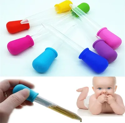 Produktbild von 3 Stück klare Silikon-Plastikpipetten zur Fütterung von Medikamenten und Flüssigkeiten - 5 ml - Perfekt für Babys und Haustiere
