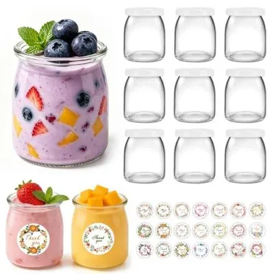 Zdjęcie produktu dla Kieliszki deserowe szklane 150 ml zestaw 12 sztuk na jogurt