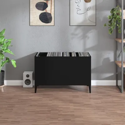 Produktbild von "2026 Aktion" Plattenschrank - CLORIS - CD-Ständer - Medienregal - Schwarz 74,5x38x48 cm Holzwerkstoff - NeuMöbel4557082
