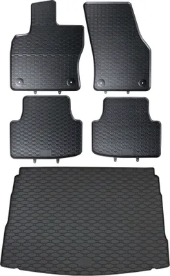 Produktbild von Gummi Fußmatten + Kofferraumwanne Set für VW Tiguan 2 Typ AD, Bj. 2016-