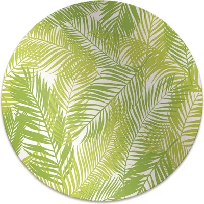 Produktbild von Rundmatte - Stuhlunterlage Bürostuhlunterlage - Rund Ø 100 cm - Bodenmatte - Fußmatte - Grünes Blatt