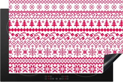 Produktbild von KitchenYeah© Herdabdeckplatte Weihnachten - Muster - Baum , 81x52cm, Küche Deko, Glaskeramikkochfeld Herdabdeckung, Abdeckplatte fùr Kochfeld