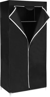 Image de Famanu Armoire de rangement pour vêtements, 160 x 75 x 45 cm, noire