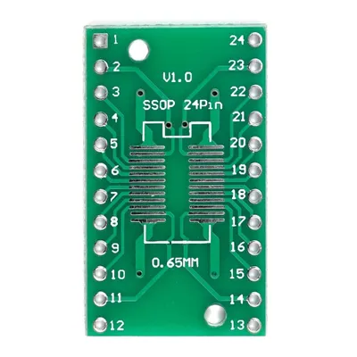 Produktbild von SMD Breakout Adapter für SOP24 / SSOP24 / TSSOP24, 24 Pin, 0,65mm / 1,27mm