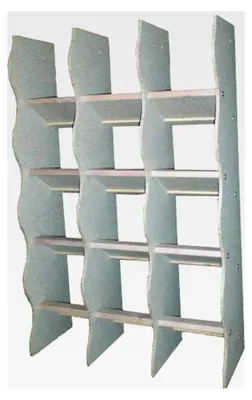 Produktbild von Sitzregal aus Holz mit 20 Sitzplätzen