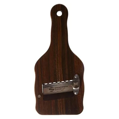 Produktbild von Ambrogio Sanelli - Trüffelhobel aus Ovangkol-Holz - 5,5 cm gewellte Klinge, verstellbar von 0,2 bis 3 mm