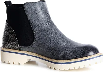 Produktbild von topschuhe24 1098 Damen Stiefeletten Chelsea Boots Booties, Farbe:Schwarz, Größe:36 EU
