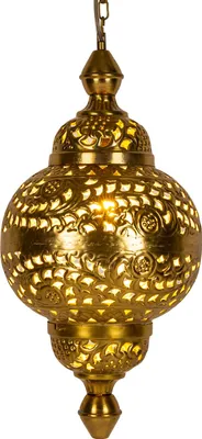 Zdjęcie produktu dla Złota lampa wisząca Fahda | Orientalna lampa ręcznie robiona 50cm