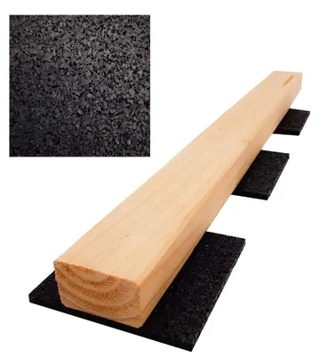 Immagine prodotto di Elzusha - Piastrelle per terrazza in granuli di gomma - 90x90x6 mm - 50 pezzi - Nero